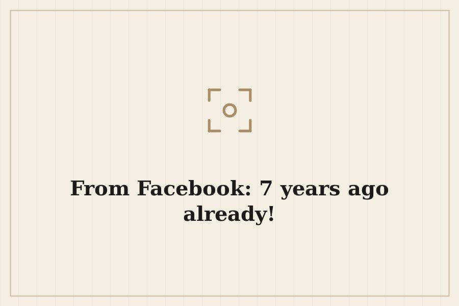From Facebook: 7 years ago already! — cover