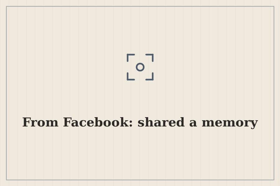 From Facebook: shared a memory — cover