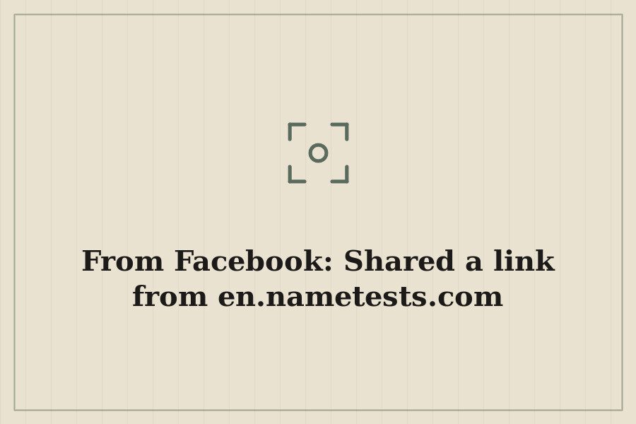 From Facebook: Shared a link from en.nametests.com — cover