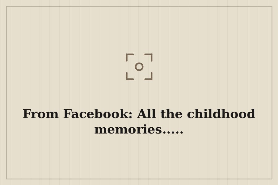 From Facebook: All the childhood memories..... — cover