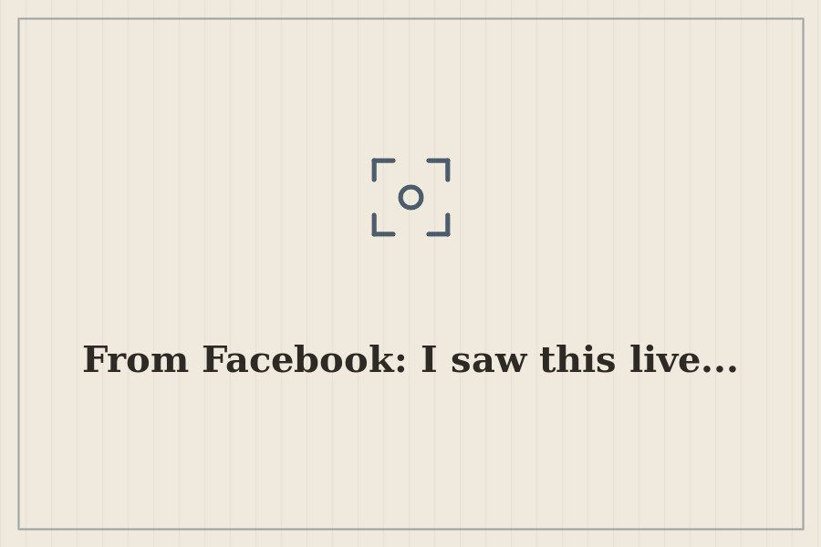 From Facebook: I saw this live... — cover