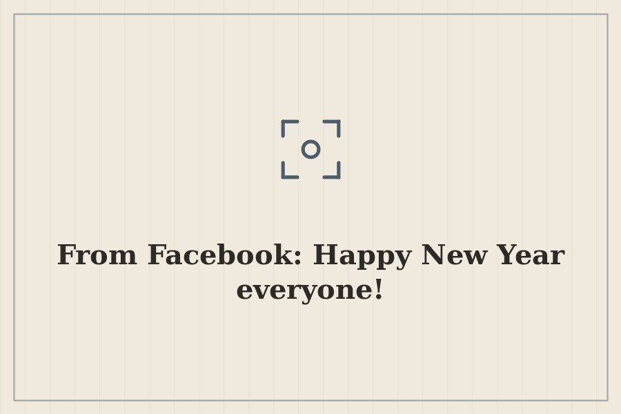 From Facebook: Happy New Year everyone! — cover
