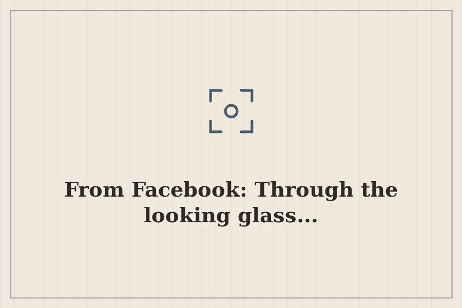 From Facebook: Through the looking glass... — cover
