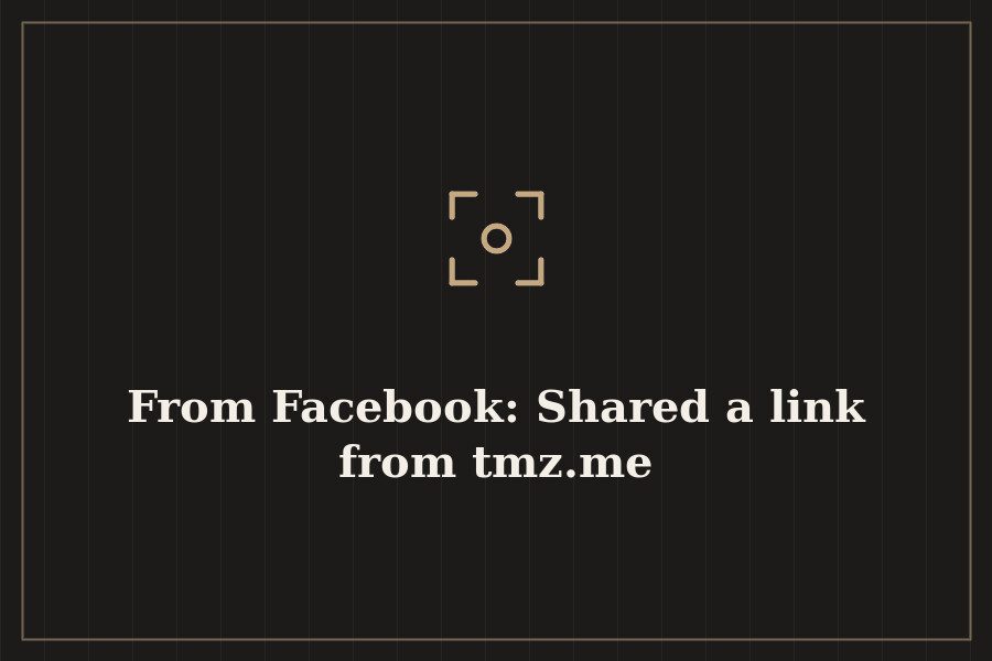From Facebook: Shared a link from tmz.me — cover
