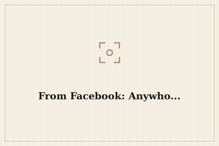 From Facebook: Anywho... — cover