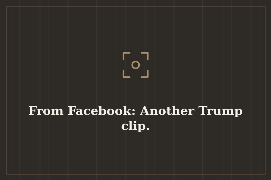 From Facebook: Another Trump clip. — cover
