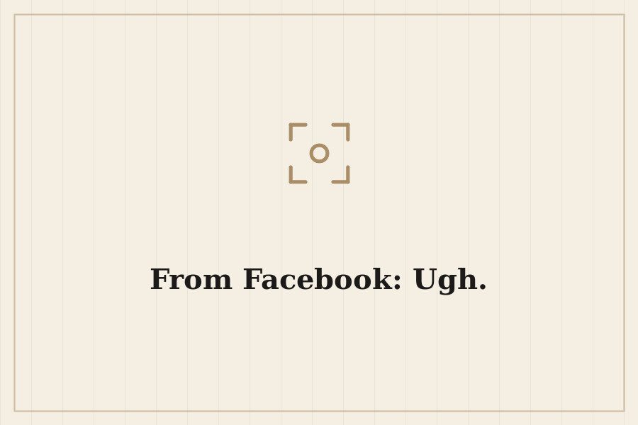 From Facebook: Ugh. — cover