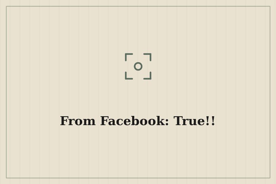 From Facebook: True!! — cover