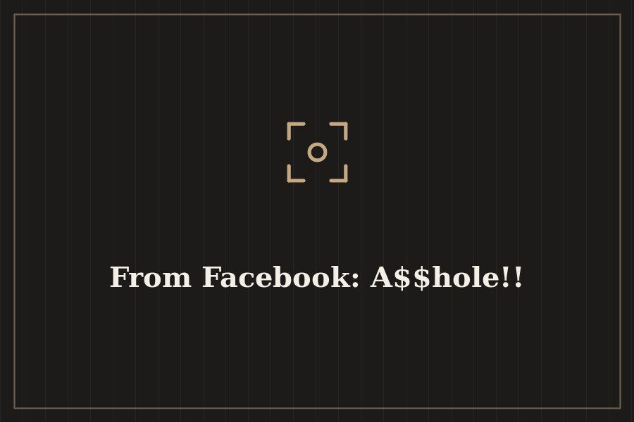 From Facebook: A$$hole!! — cover