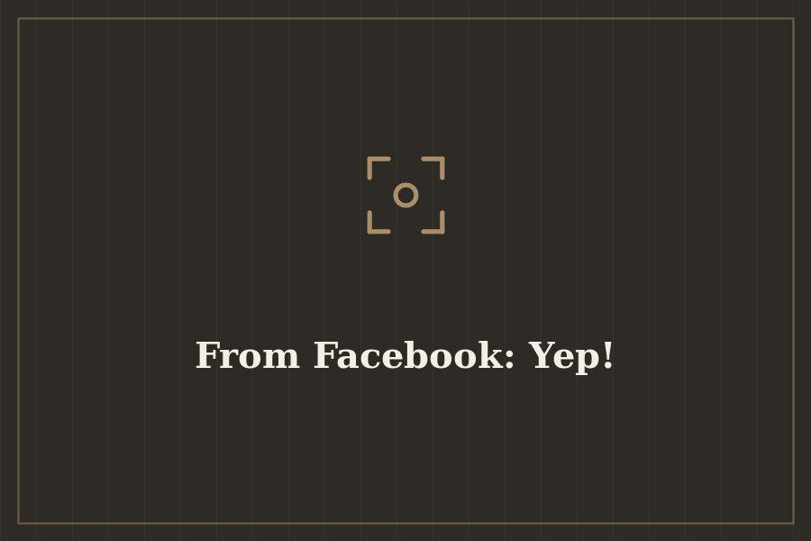 From Facebook: Yep! — cover