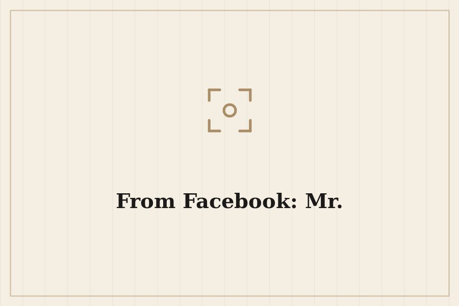 From Facebook: Mr. — cover