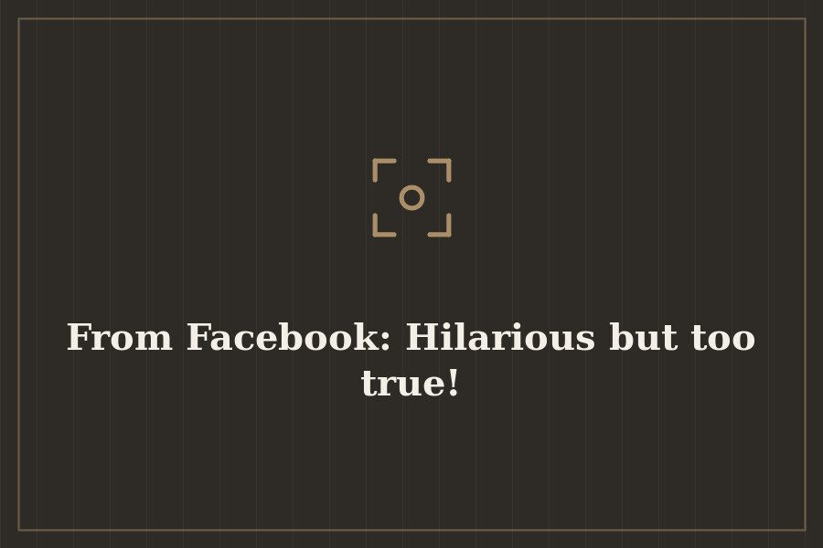 From Facebook: Hilarious but too true! — cover