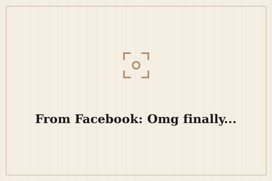 From Facebook: Omg finally... — cover