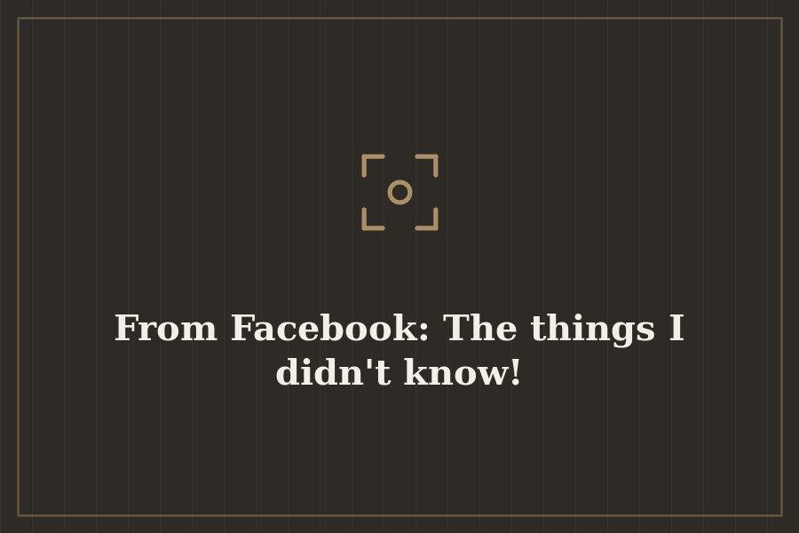 From Facebook: The things I didn't know! — cover