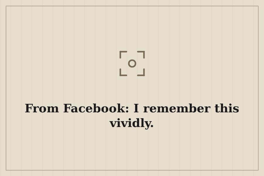 From Facebook: I remember this vividly. — cover
