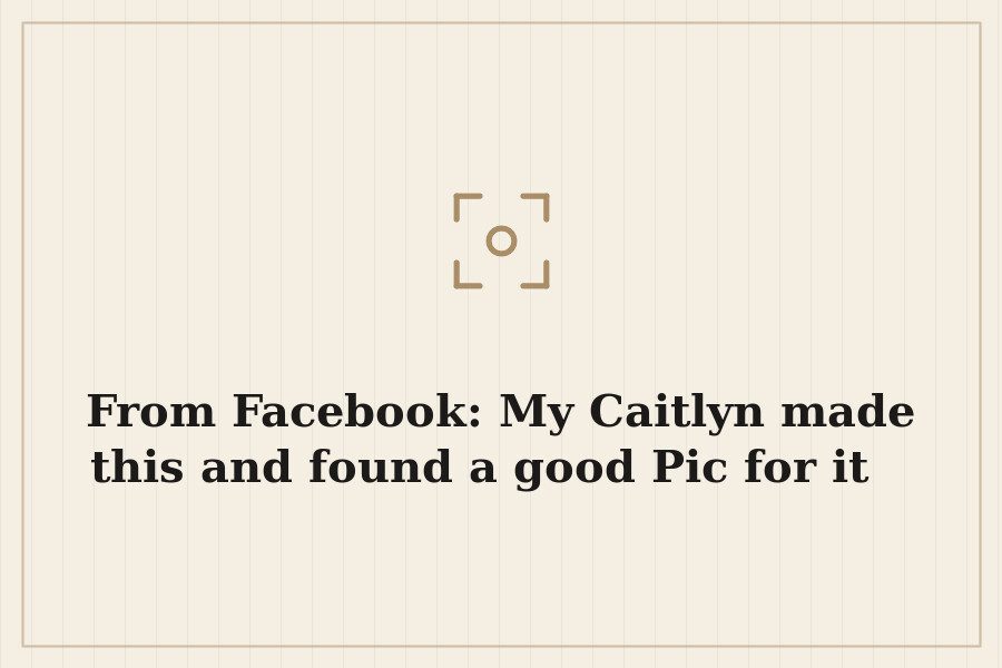 From Facebook: My Caitlyn made this and found a good Pic for it ? — cover