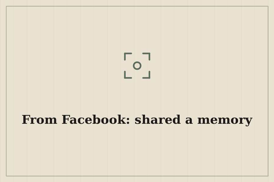 From Facebook: shared a memory — cover