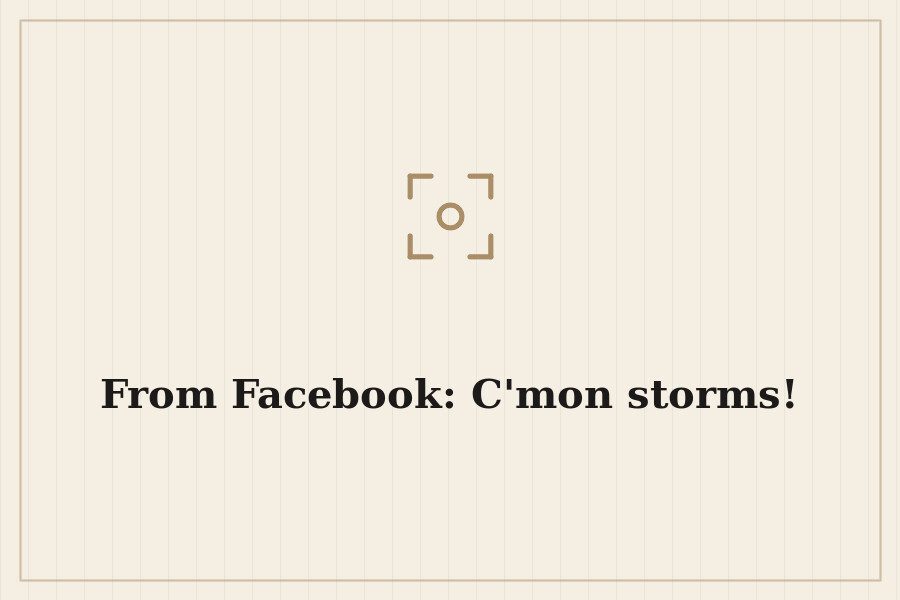 From Facebook: C'mon storms! — cover