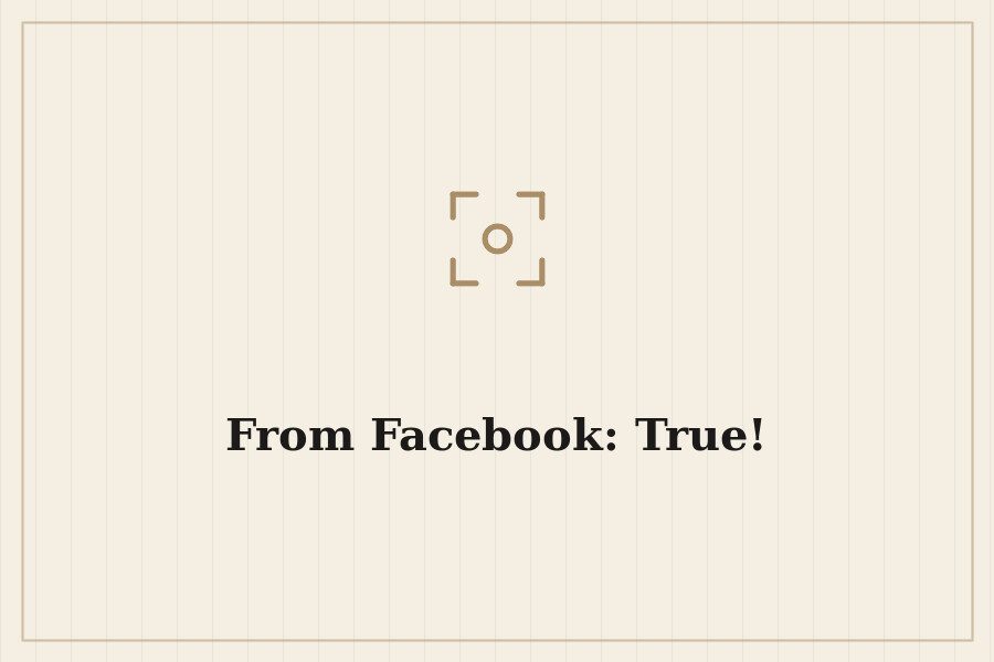 From Facebook: True! — cover