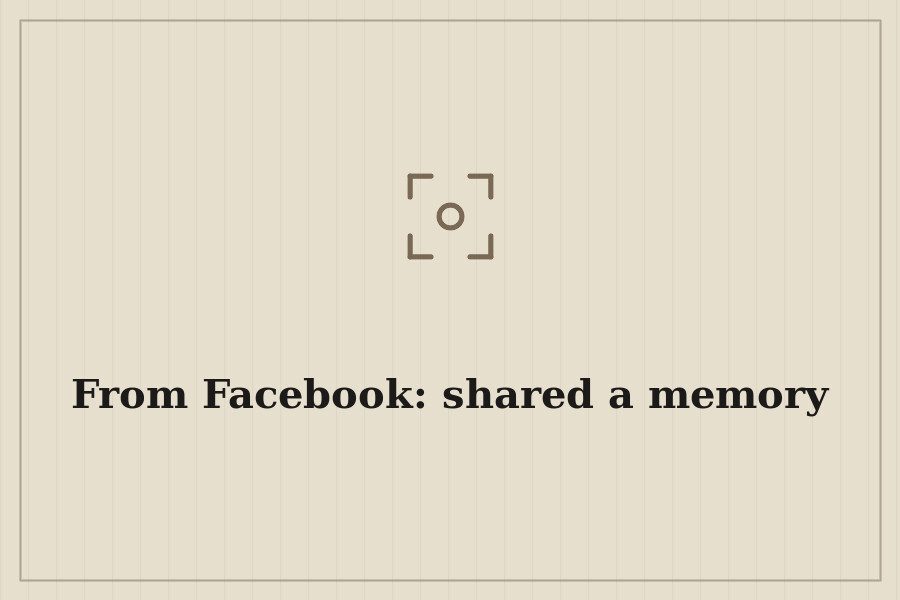 From Facebook: shared a memory — cover
