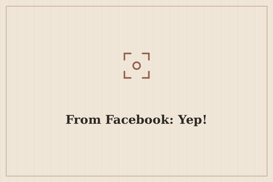 From Facebook: Yep! — cover