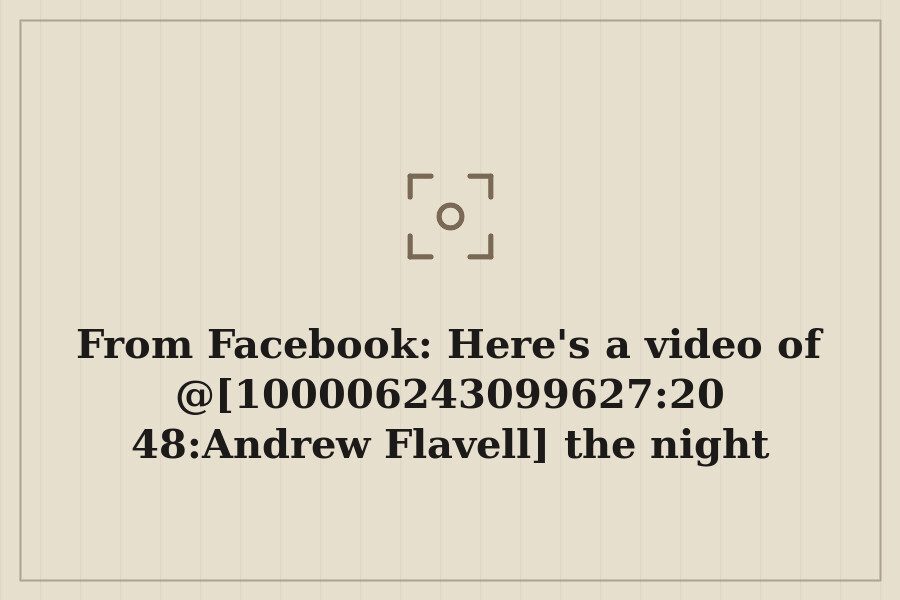 Photo: Here's a video of @[100006243099627:2048:Andrew Flavell] the night before they "crossed over"…