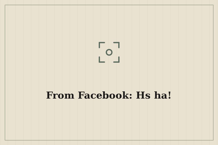 From Facebook: Hs ha! — cover