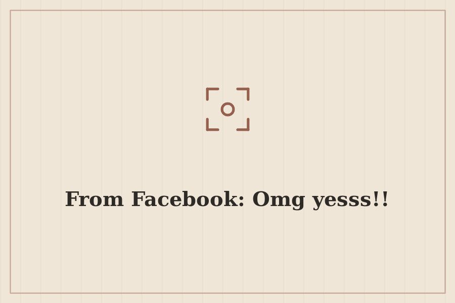 From Facebook: Omg yesss!! — cover