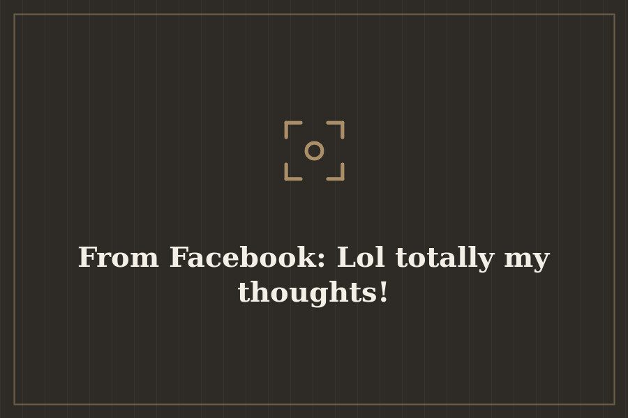 From Facebook: Lol totally my thoughts! — cover