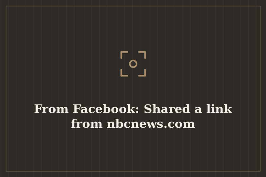 From Facebook: Shared a link from nbcnews.com — cover