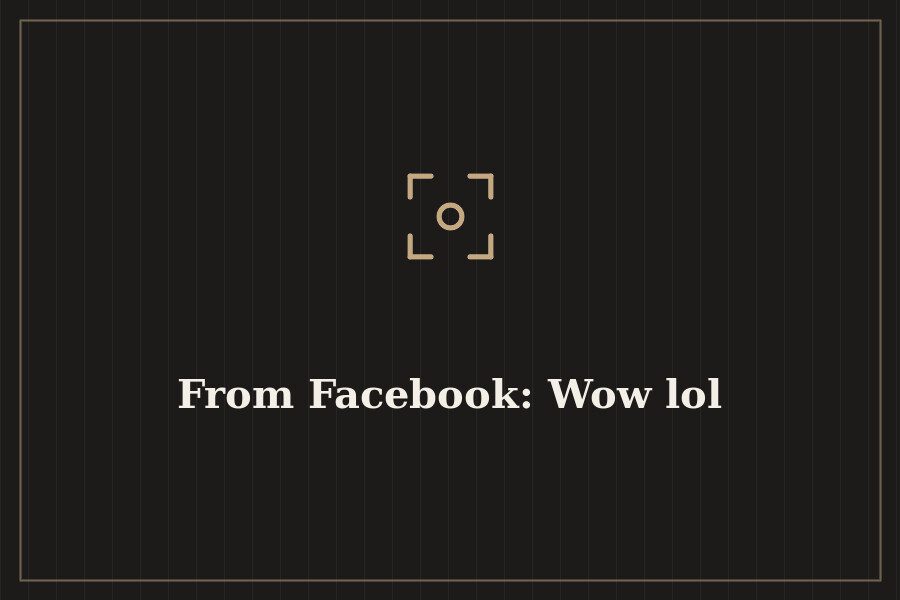 From Facebook: Wow lol — cover