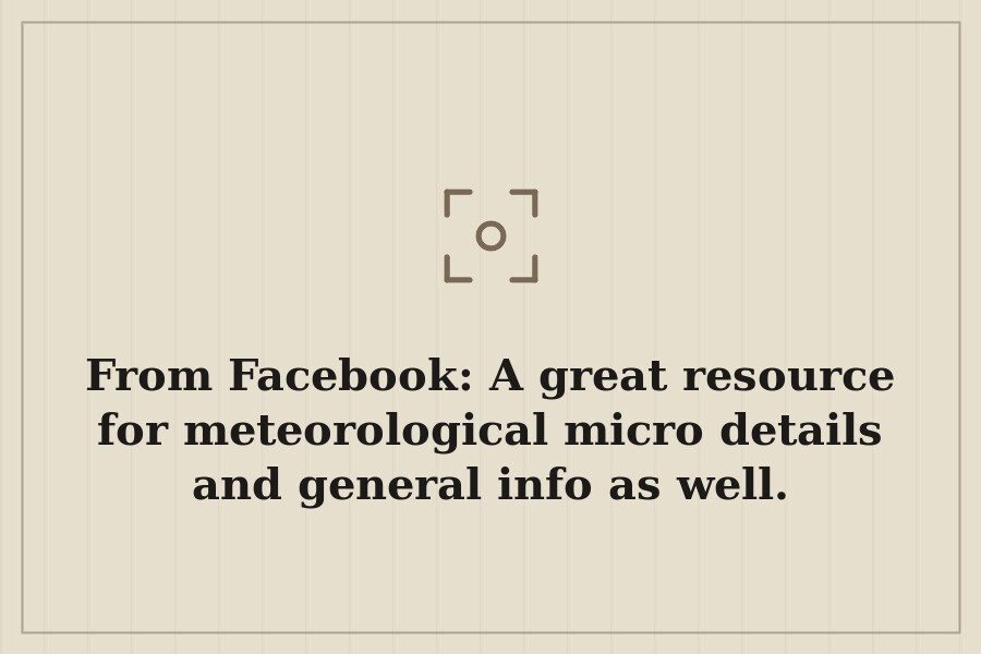 From Facebook: A great resource for meteorological micro details and general info as well. — cover
