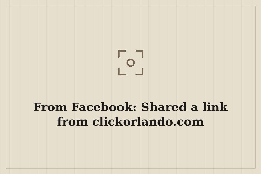 From Facebook: Shared a link from clickorlando.com — cover