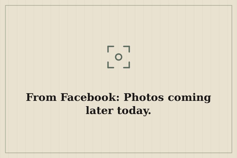 From Facebook: Photos coming later today. — cover