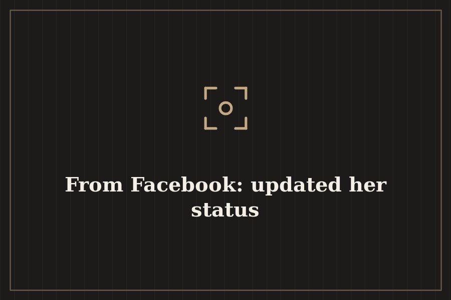 From Facebook: updated her status — cover