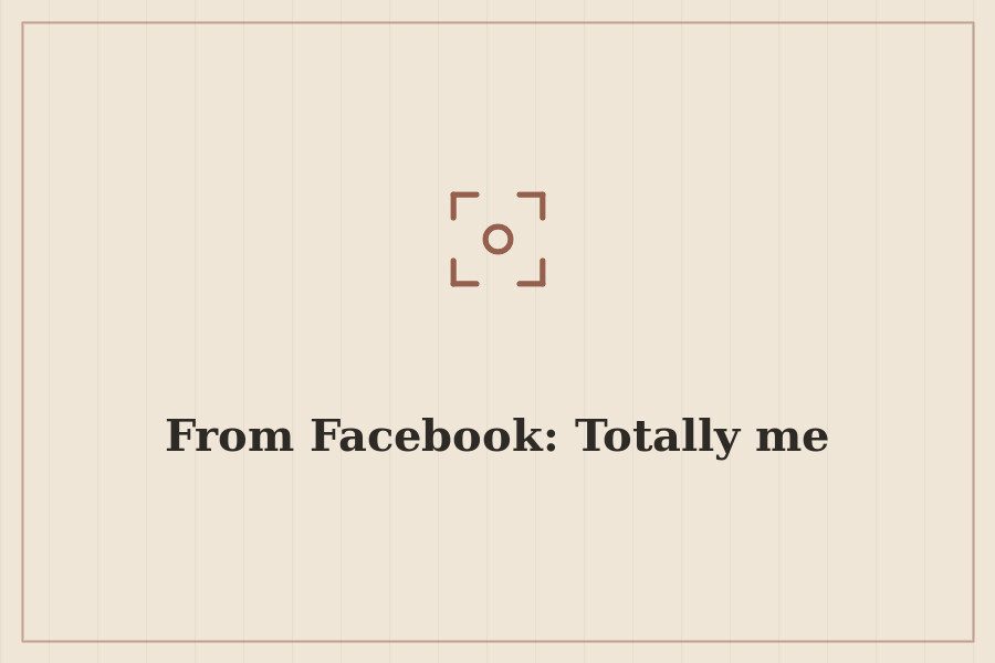 From Facebook: Totally me — cover