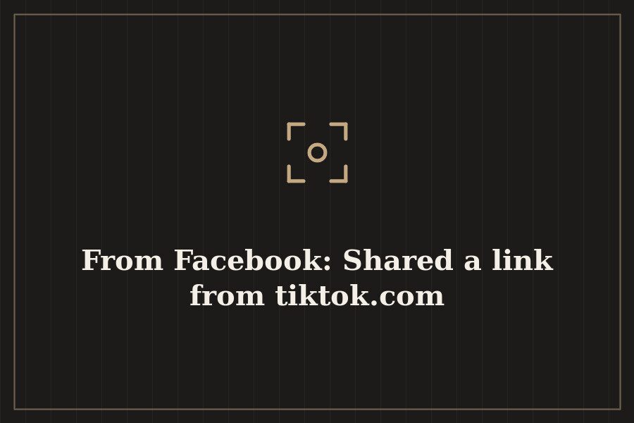 From Facebook: Shared a link from tiktok.com — cover
