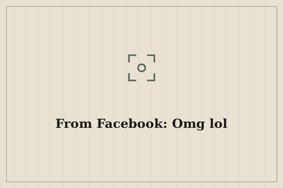 From Facebook: Omg lol — cover