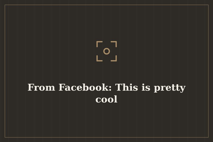 From Facebook: This is pretty cool — cover