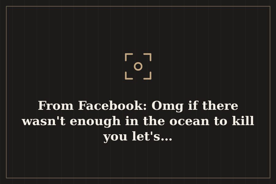 From Facebook: Omg if there wasn't enough in the ocean to kill you let's… — cover