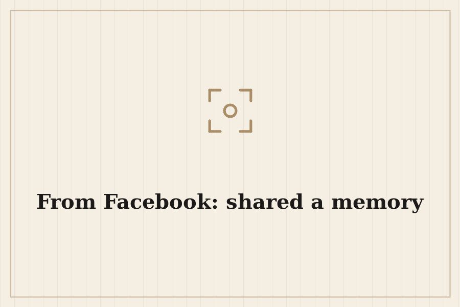 From Facebook: shared a memory — cover