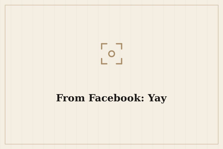 From Facebook: Yay — cover