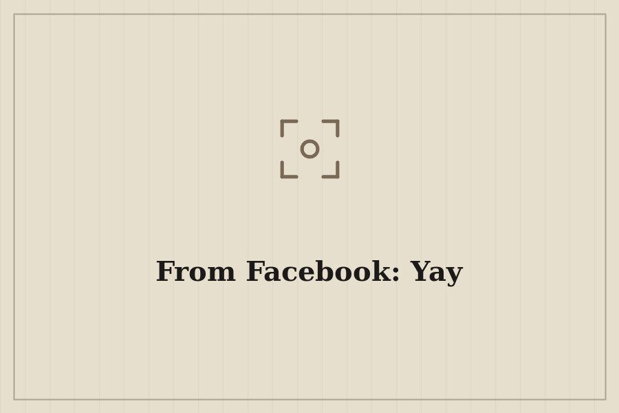 From Facebook: Yay — cover