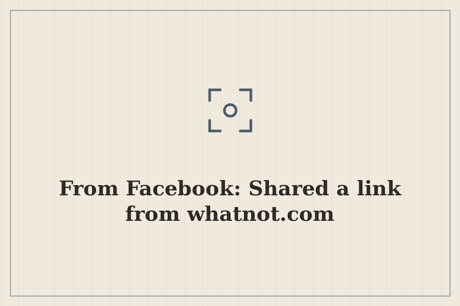 From Facebook: Shared a link from whatnot.com — cover