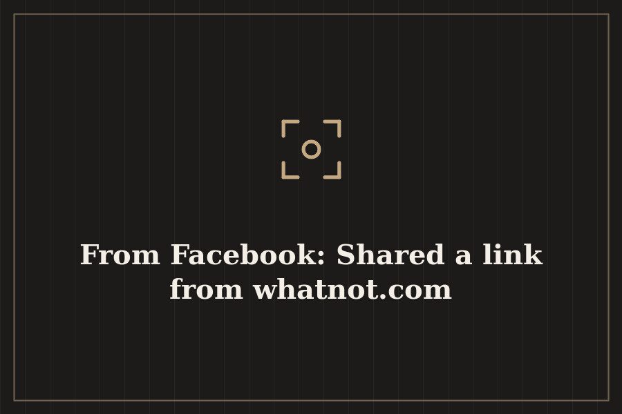 From Facebook: Shared a link from whatnot.com — cover