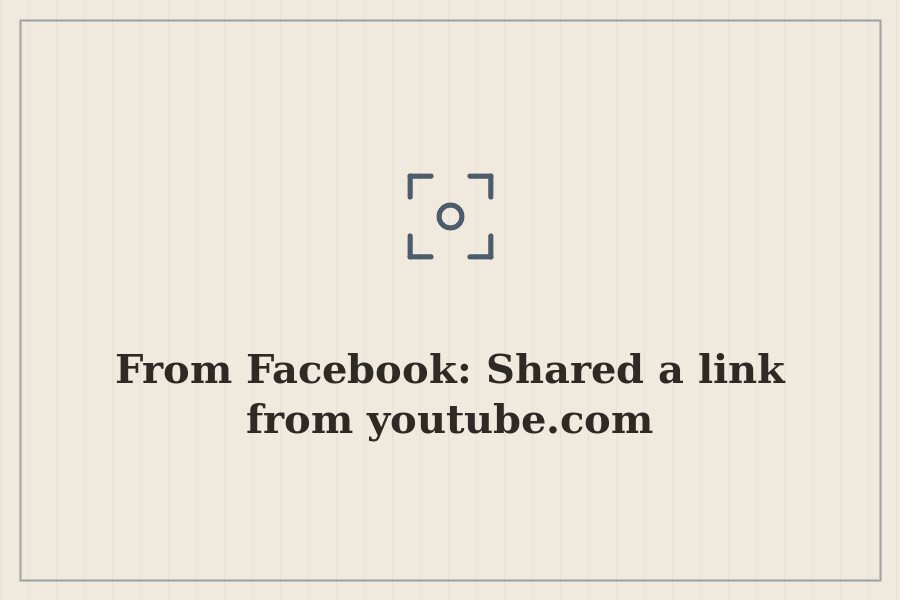 From Facebook: Shared a link from youtube.com — cover