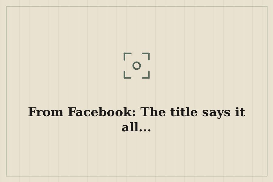 From Facebook: The title says it all... — cover