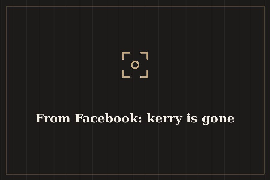From Facebook: kerry is gone — cover