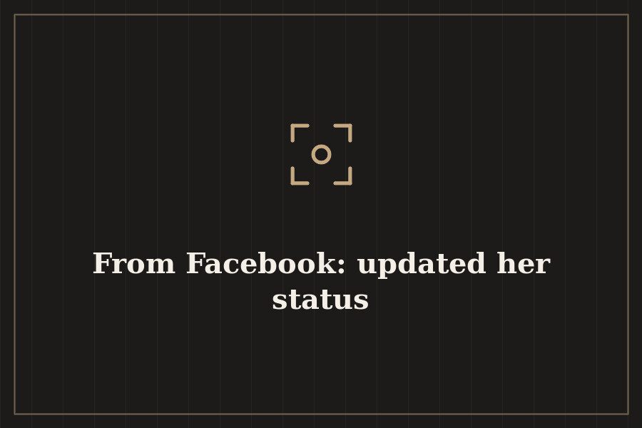 From Facebook: updated her status — cover