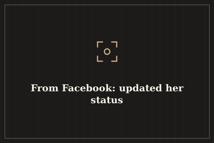 From Facebook: updated her status — cover